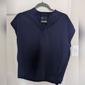 FIGS Navy Rafaela Scrub Top